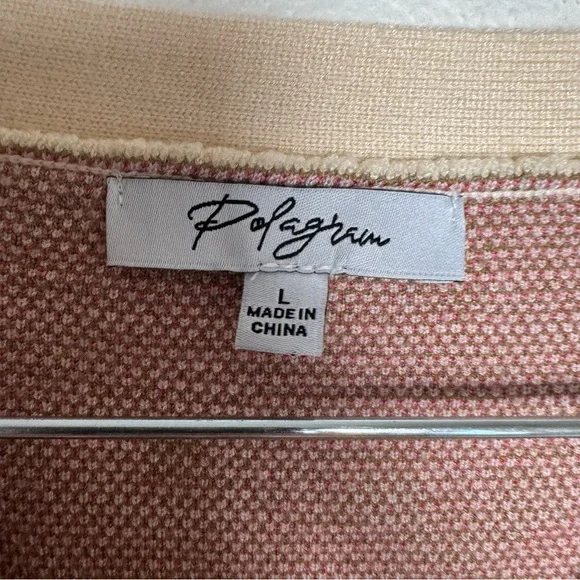 Polagram Pink and Brown Floral Grandma Cottagecore Cardigan Sweater - Picture 3 of 7